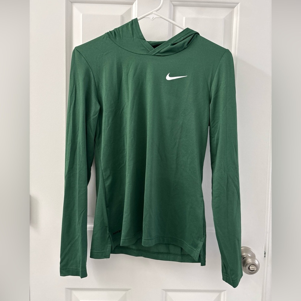 Nike Pro Dri-Fit Green Long Sleeve Hoodie, Women’s X-Small